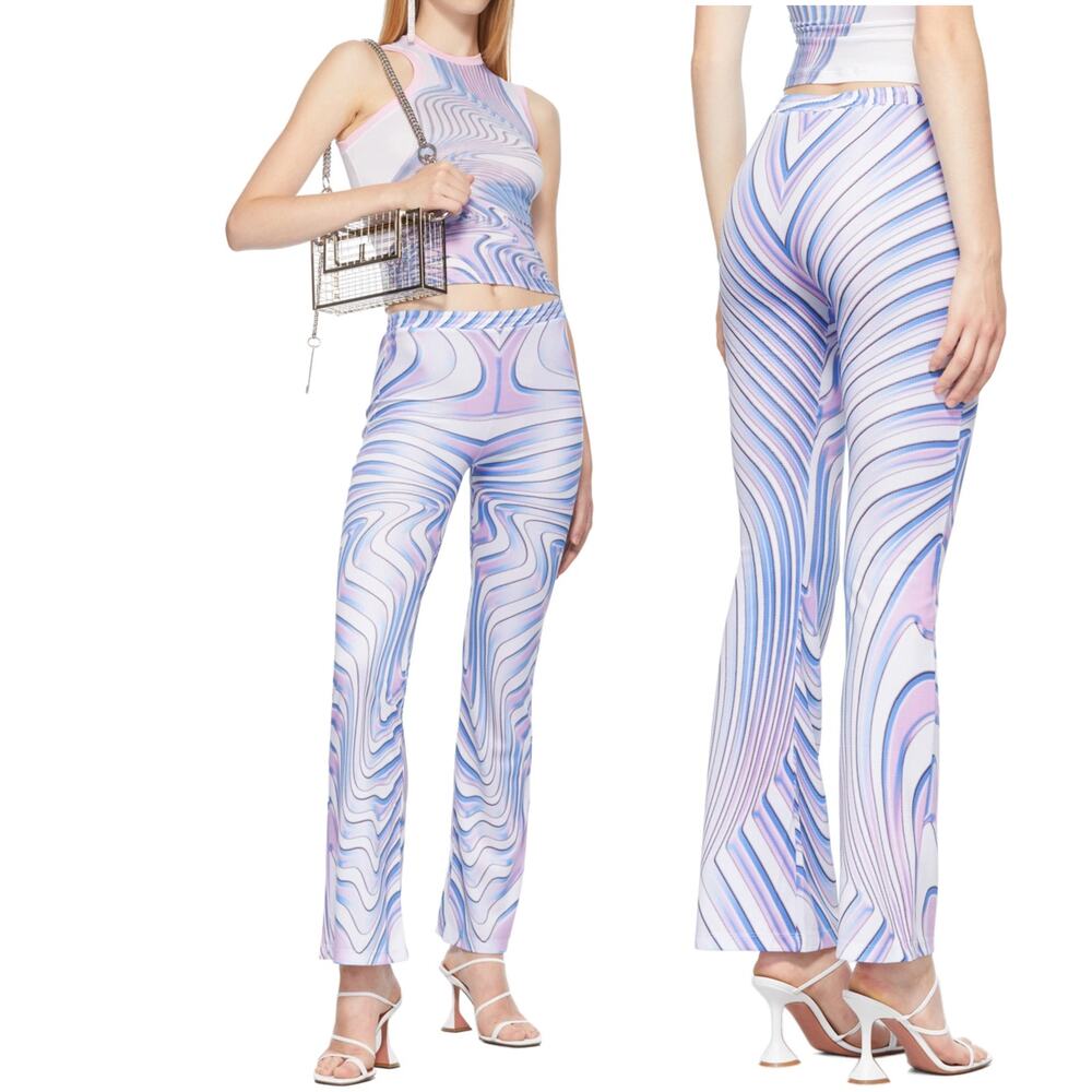 Maisie Wilen Flared leg Contender Trouser Pant multi color size Medium